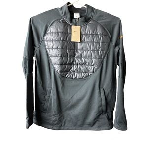 Nike Therma-FIT Winter Warrior Soccer Drill Black 1/4 Zip Jogging Men’s Large